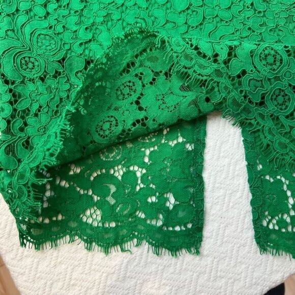 Bardot US 4 XS Emerald Green Lace Sleeveless Midi Dress Slit Bodycon Party - Picture 14 of 15